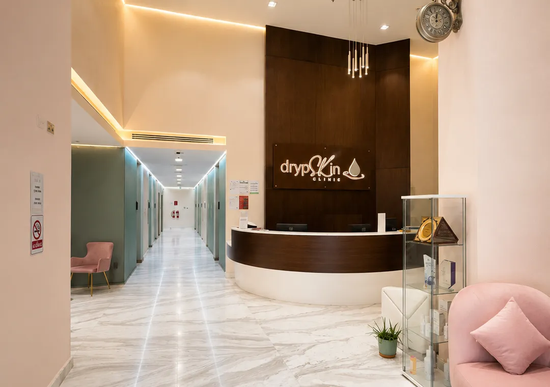 Reception at DrypSkin Clinic, home of Skin and Laser, Marinascape Mall